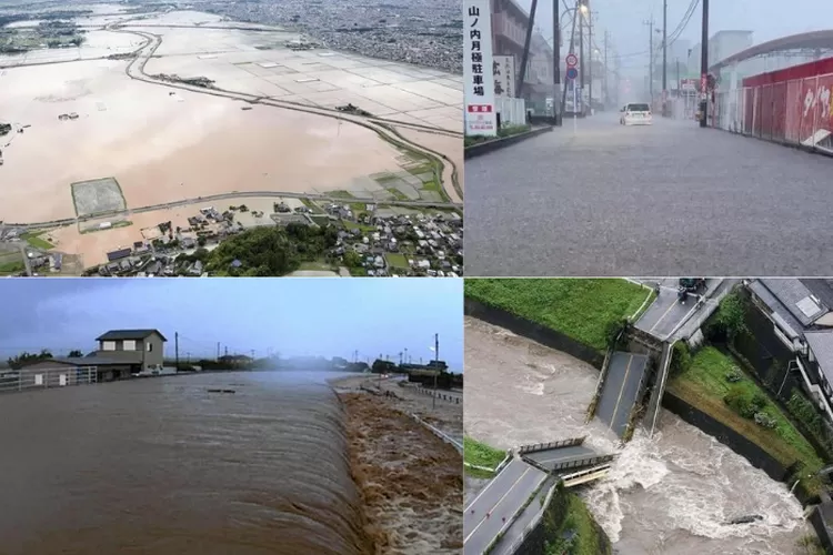 The Tragedy of Floods Soaking Japan Made Rivers Unable to Accommodate Water Discharges to Cars Breaking Down